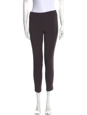 Sportmax Brown Front Zip Slim Trouser Dress Pants Size 6 Small Professional
